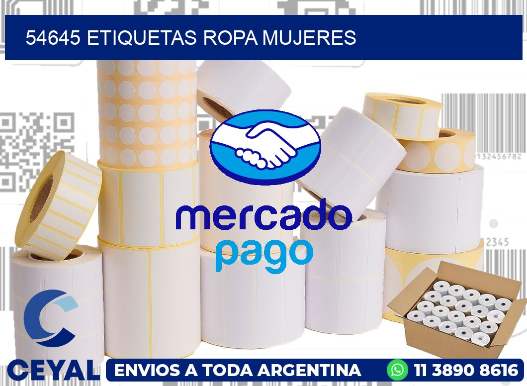 54645 Etiquetas ropa mujeres