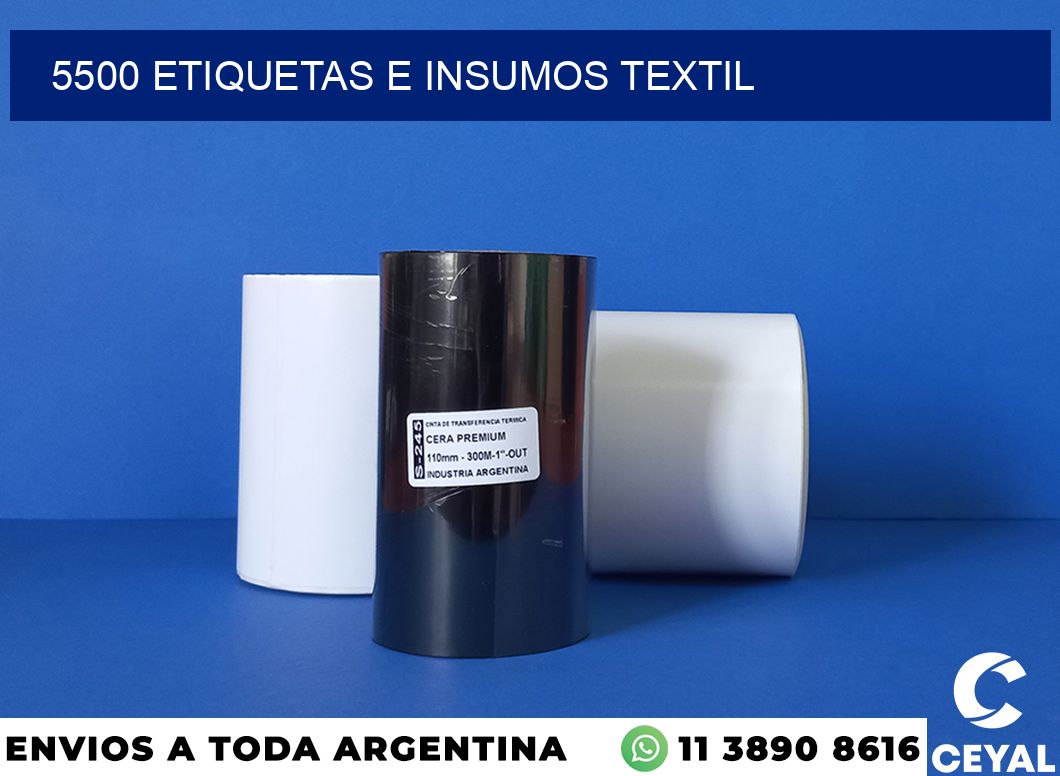 5500 etiquetas e insumos textil