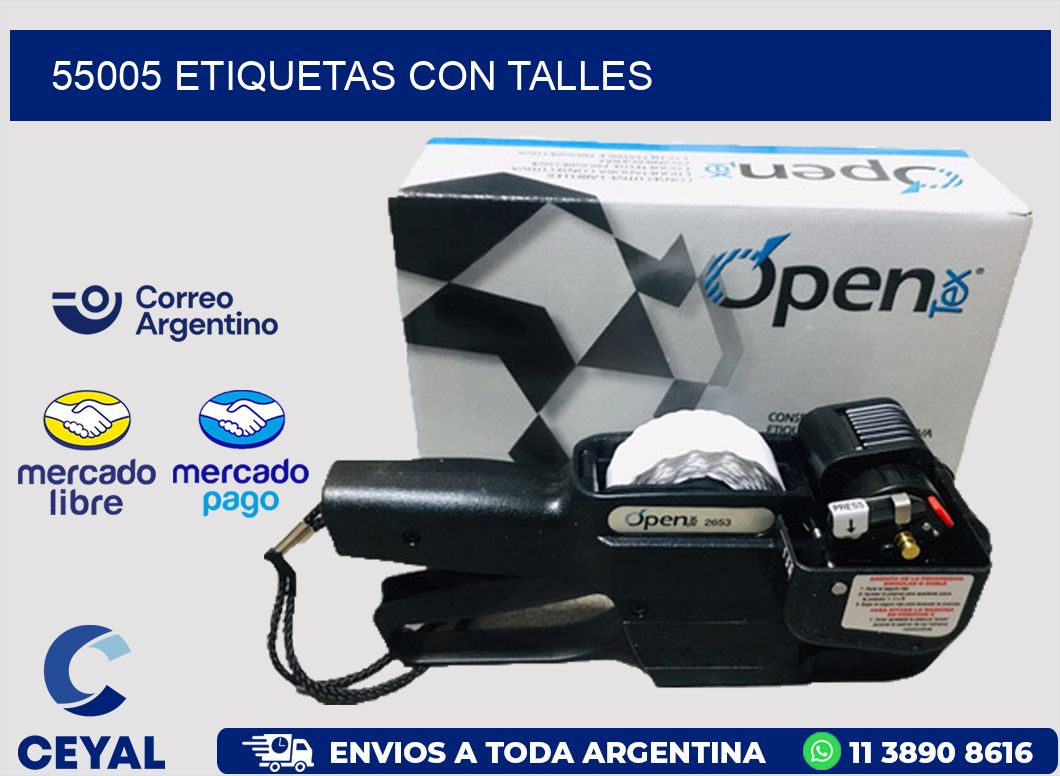 55005 Etiquetas con talles