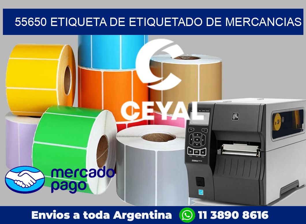 55650 Etiqueta de etiquetado de mercancias