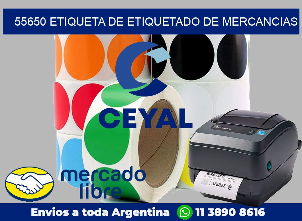 55650 Etiqueta de etiquetado de mercancias