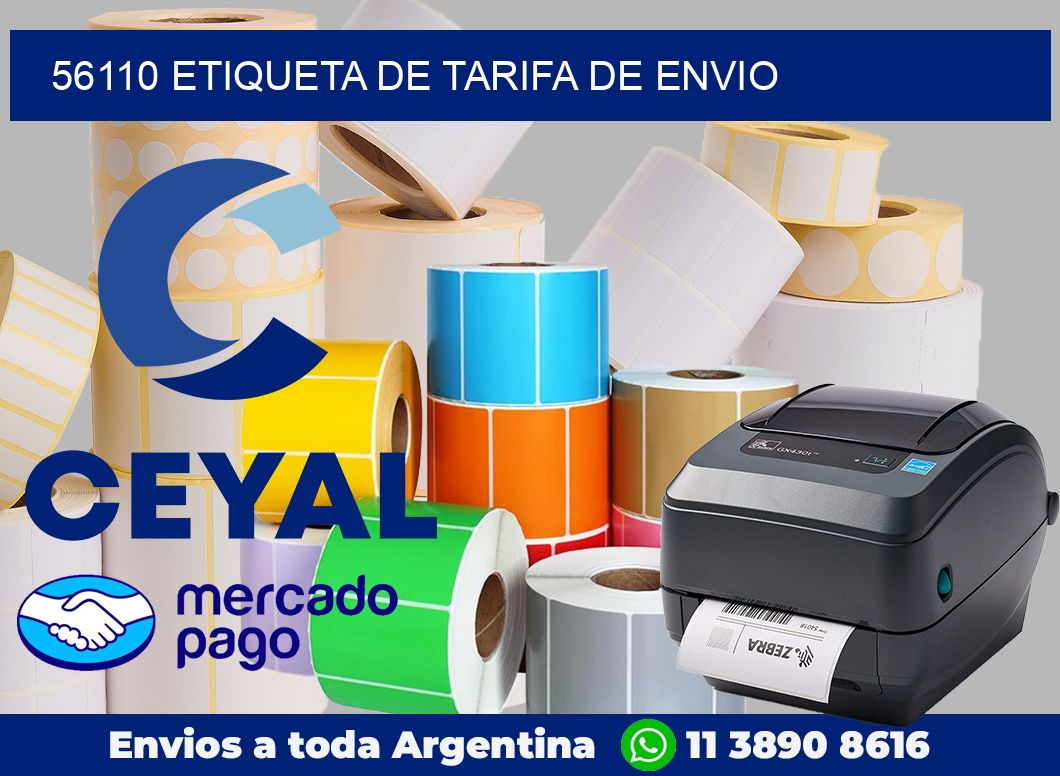 56110 Etiqueta de tarifa de envio