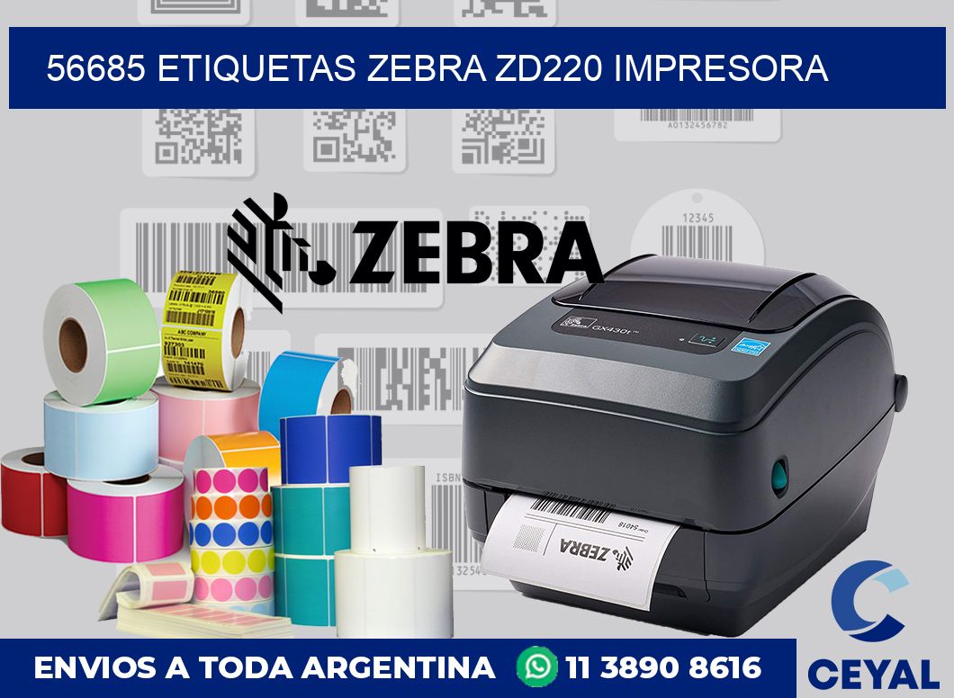 56685 etiquetas Zebra zd220 impresora