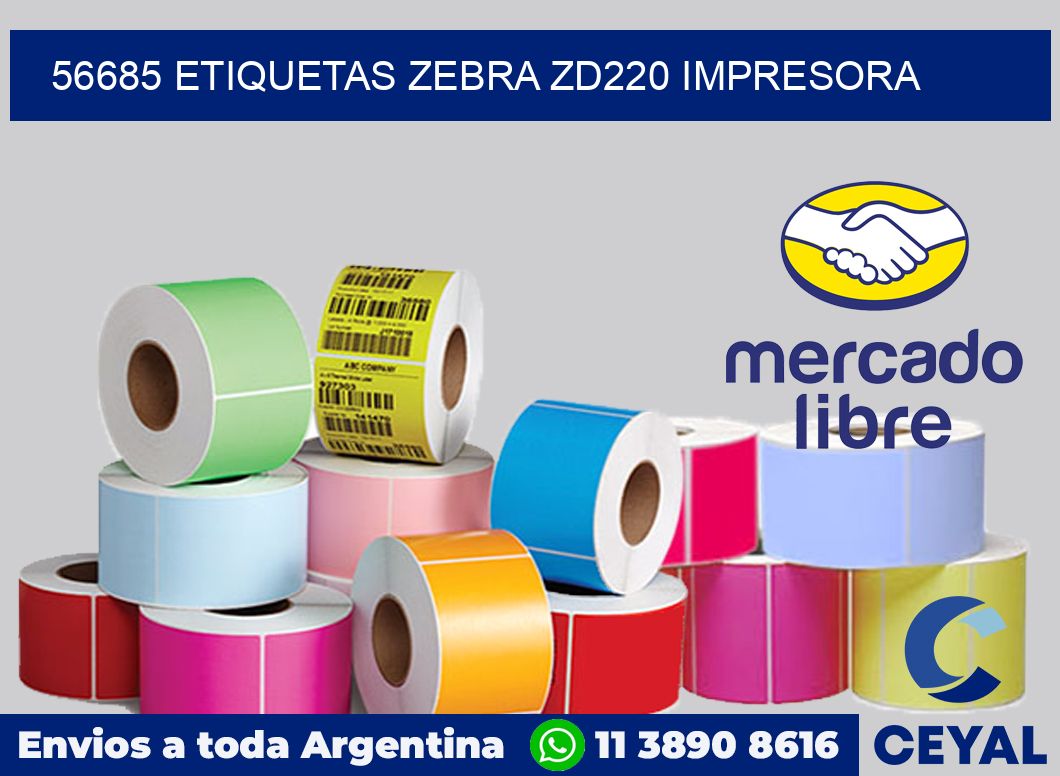 56685 etiquetas Zebra zd220 impresora