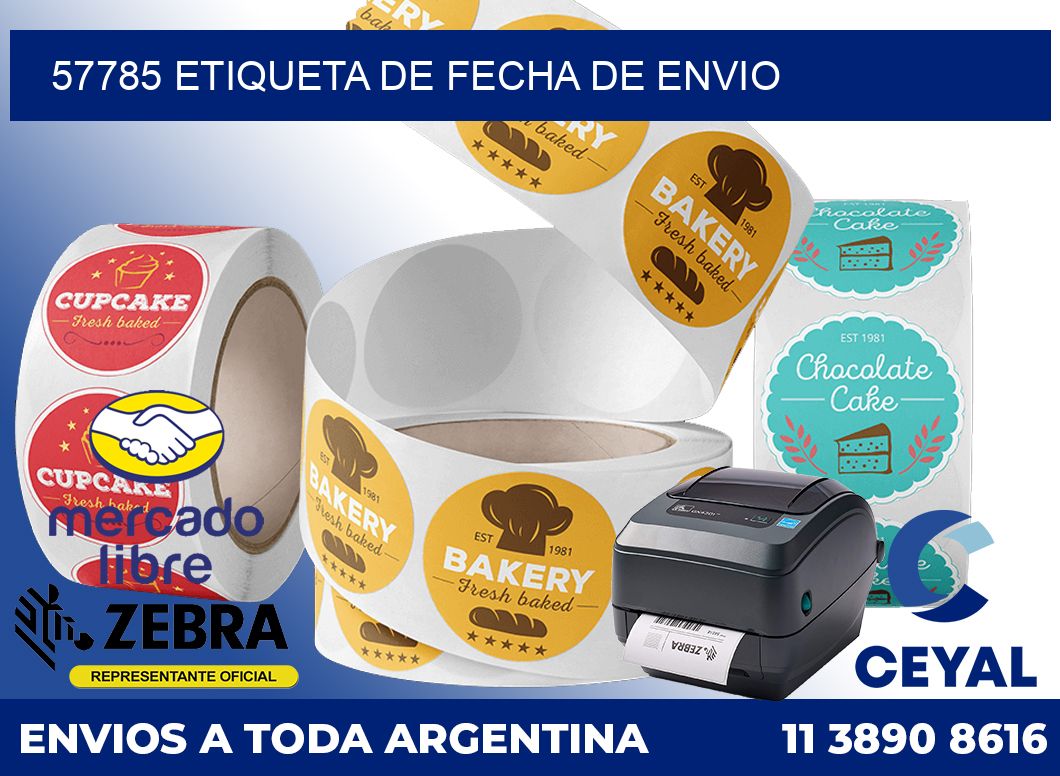 57785 Etiqueta de fecha de envio