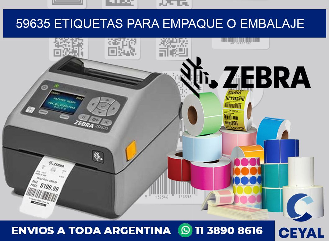 59635 etiquetas para empaque o embalaje