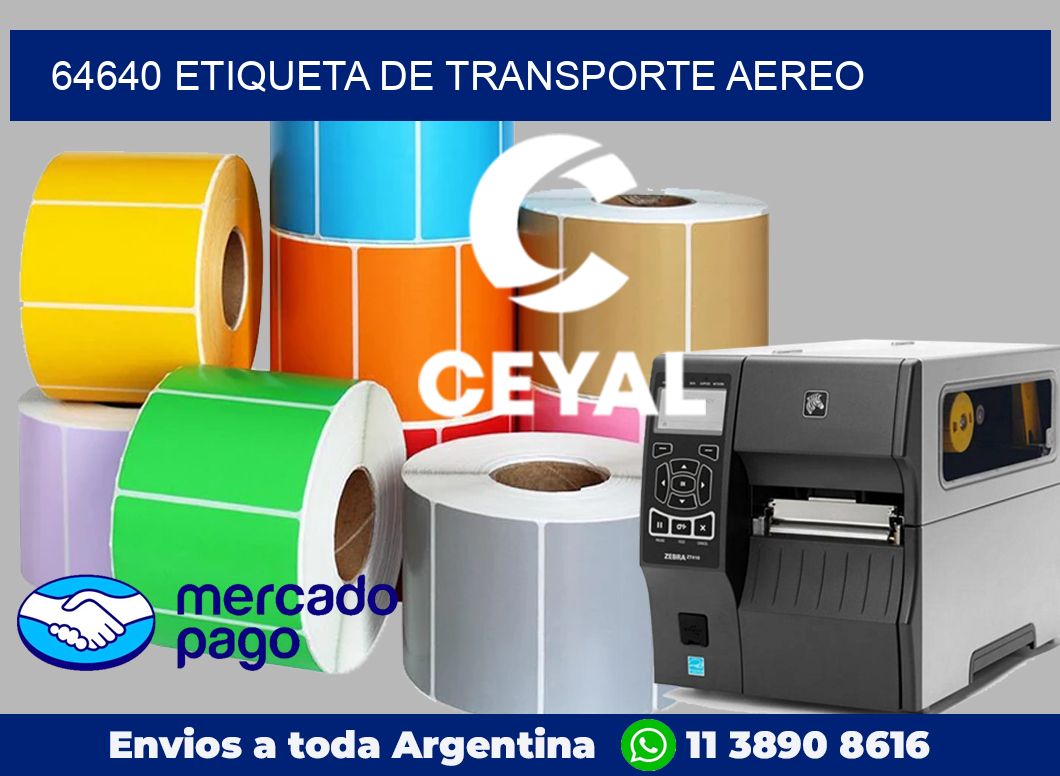 64640 Etiqueta de transporte aereo