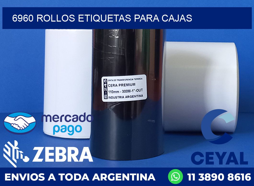 6960 rollos etiquetas para cajas