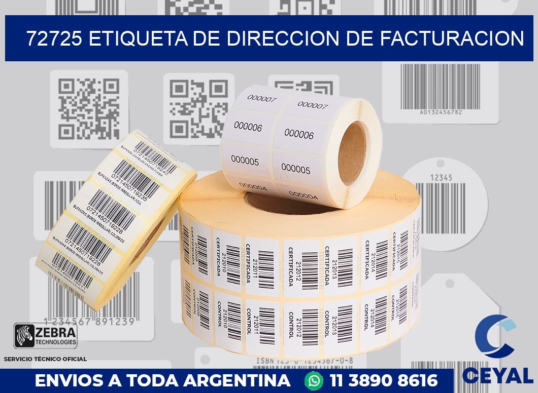 72725 Etiqueta de direccion de facturacion