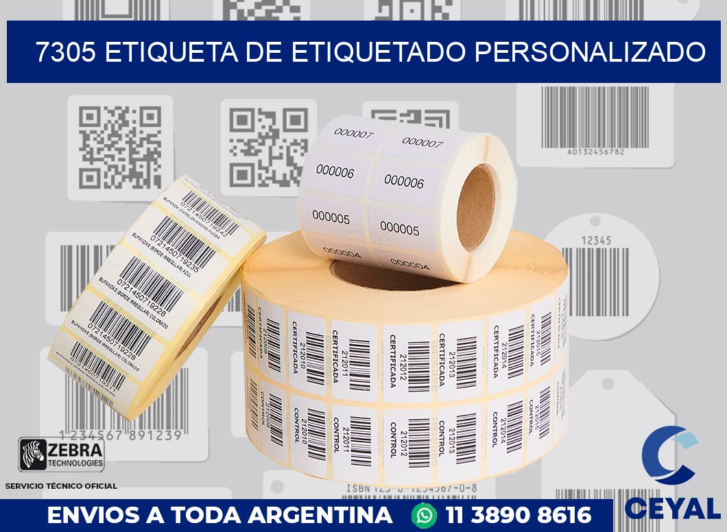 7305 Etiqueta de etiquetado personalizado