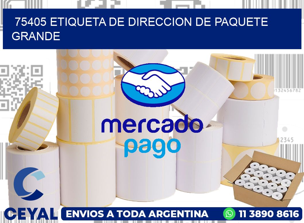 75405 Etiqueta de direccion de paquete grande