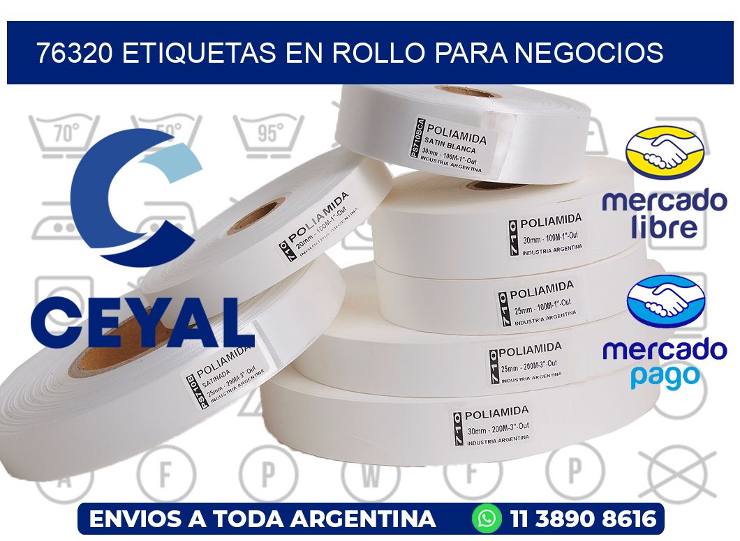 76320 Etiquetas en rollo para negocios