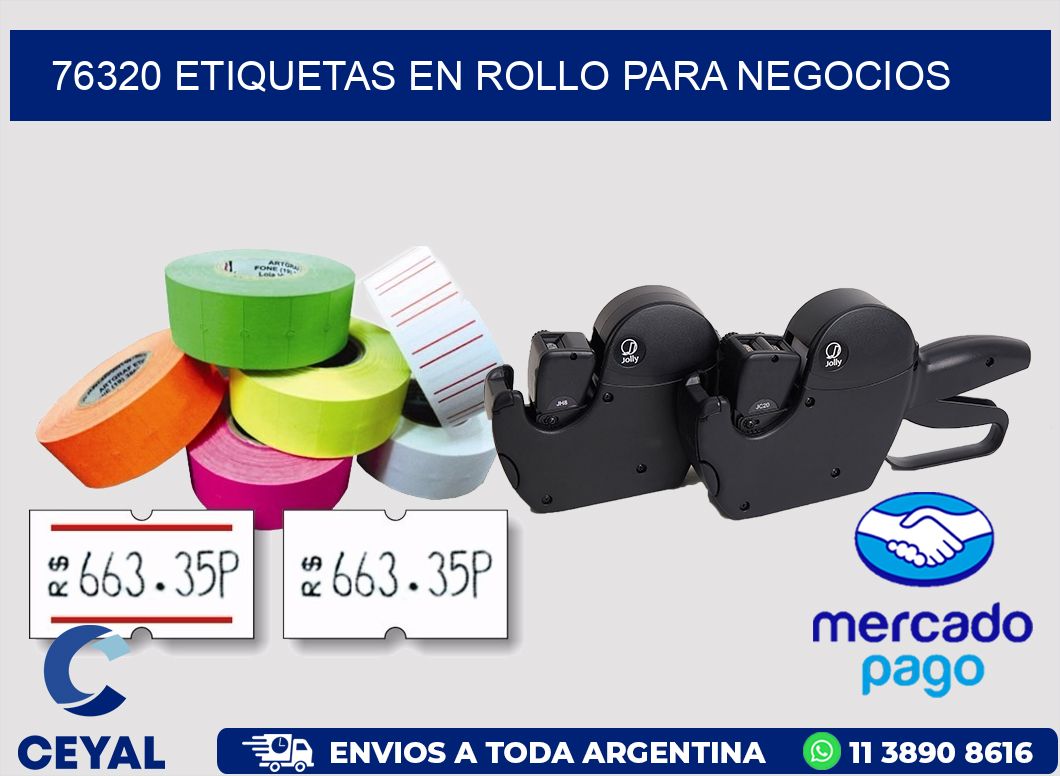 76320 Etiquetas en rollo para negocios