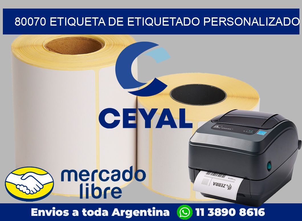 80070 Etiqueta de etiquetado personalizado