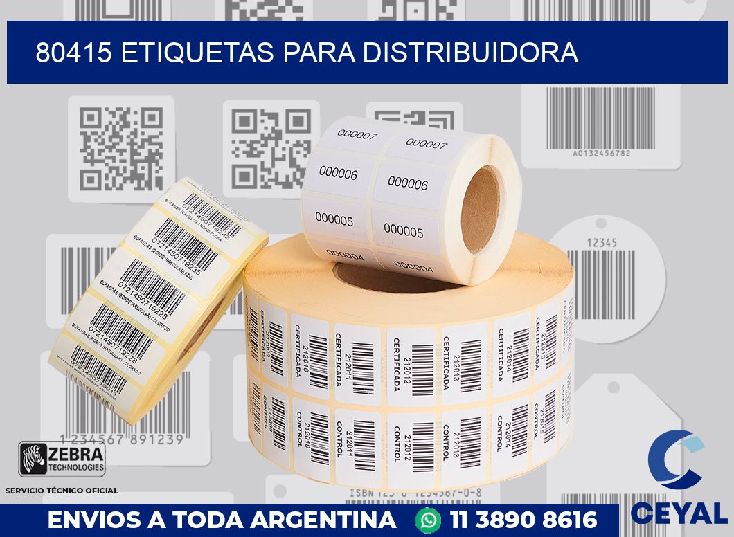 80415 Etiquetas para distribuidora