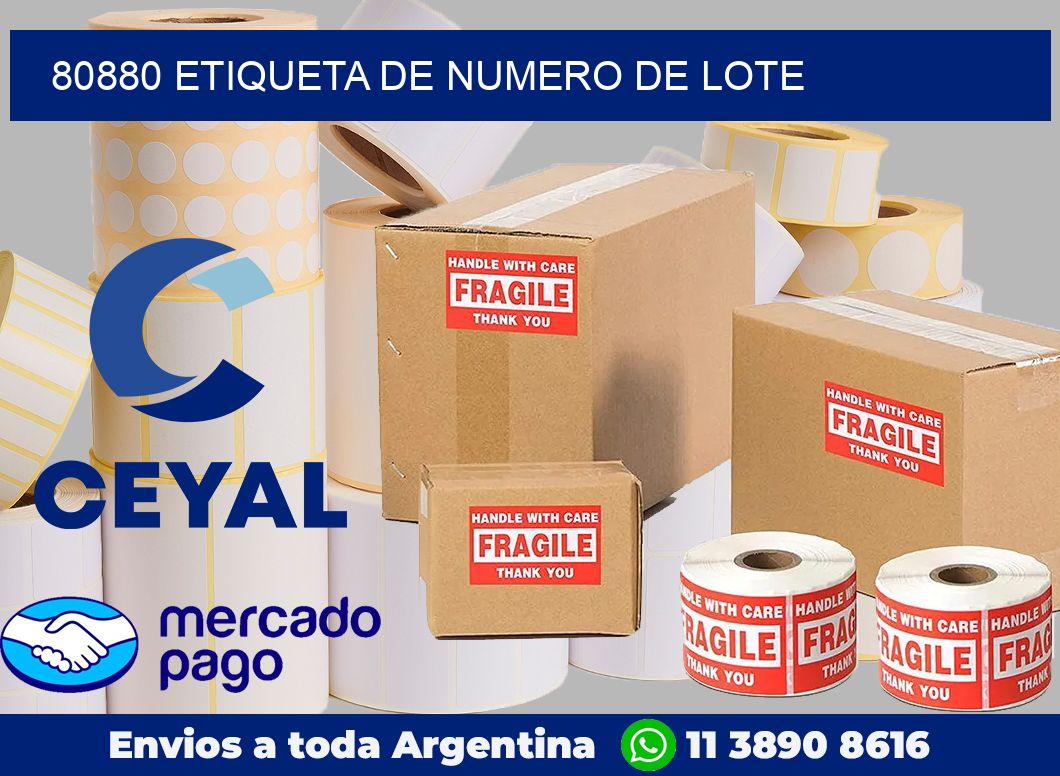 80880 Etiqueta de numero de lote