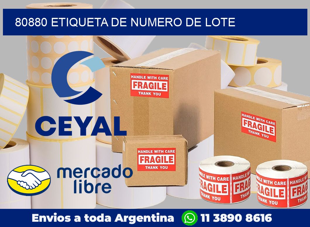 80880 Etiqueta de numero de lote