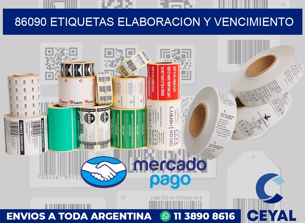 86090 Etiquetas elaboracion y vencimiento