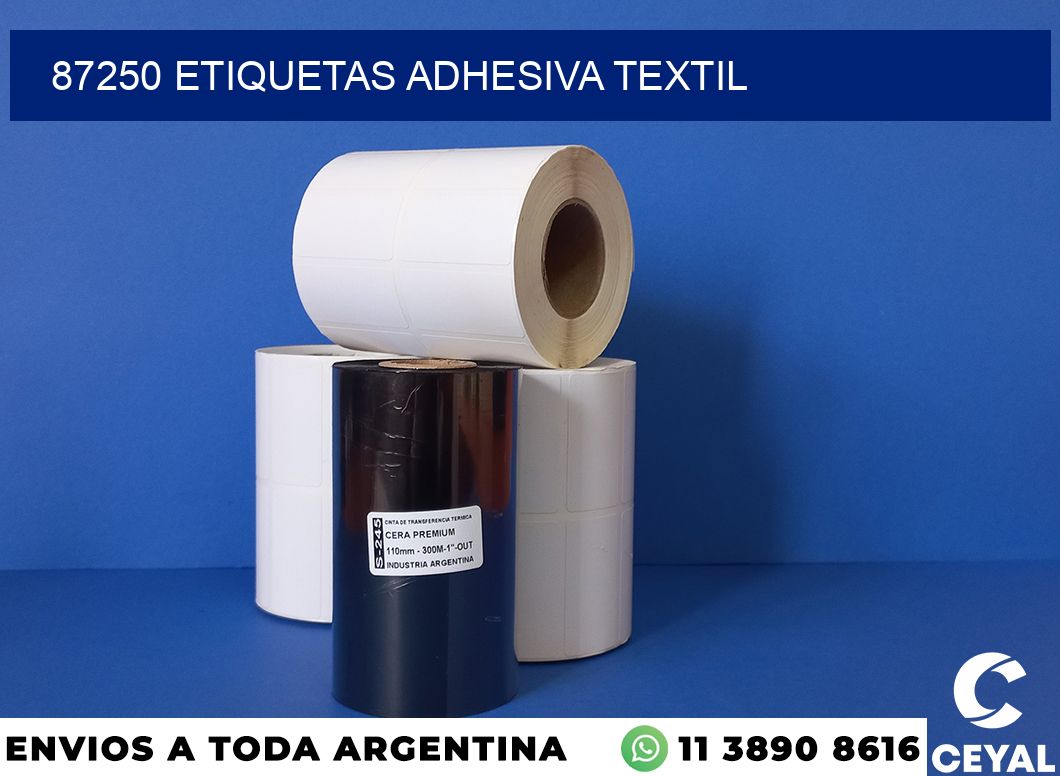 87250 etiquetas adhesiva textil