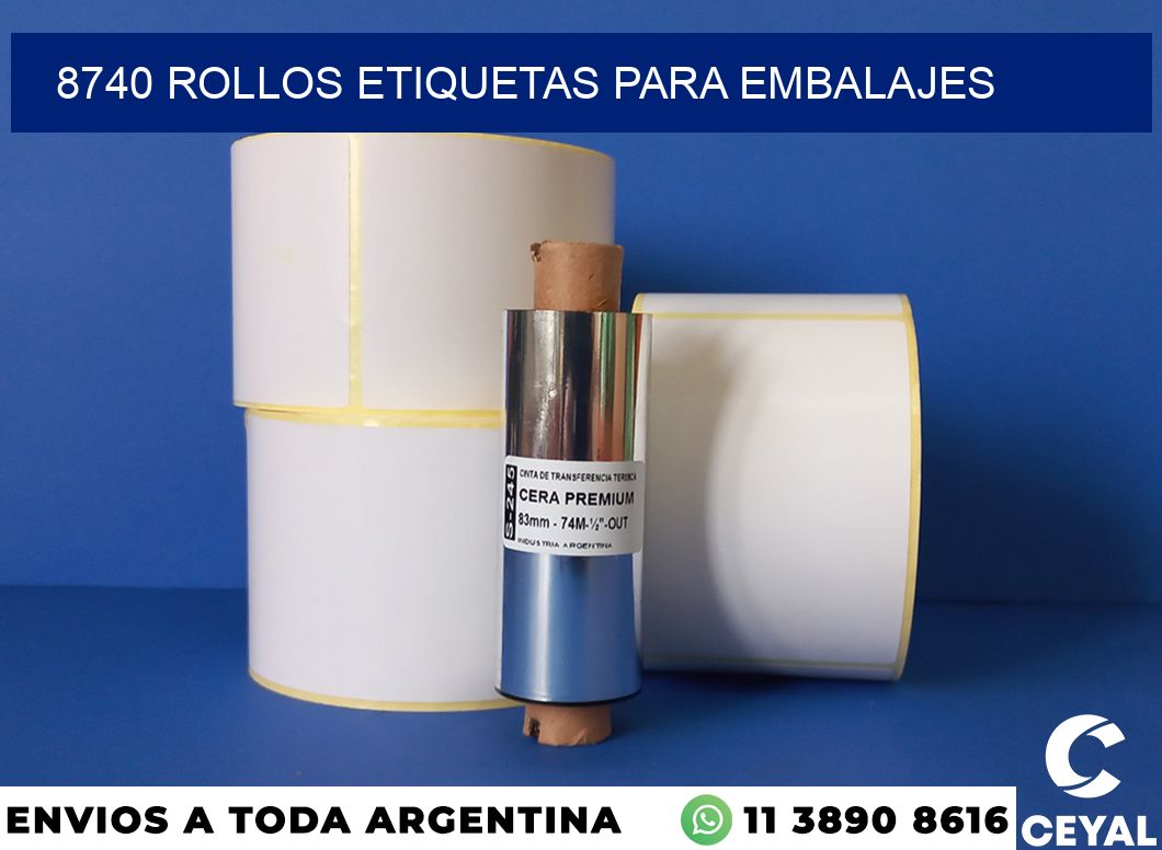 8740 rollos etiquetas para embalajes