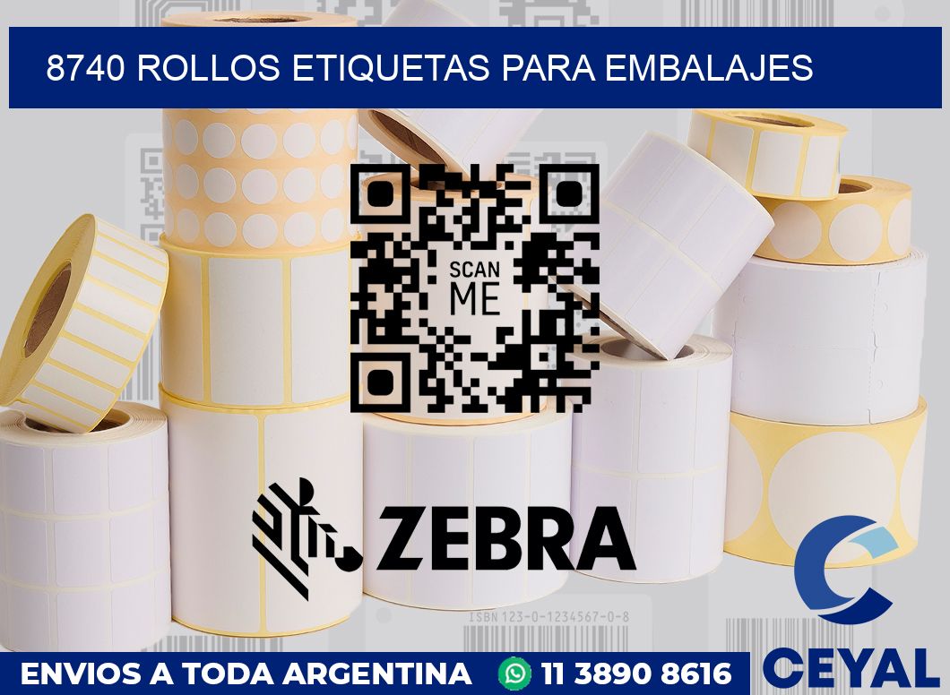 8740 rollos etiquetas para embalajes