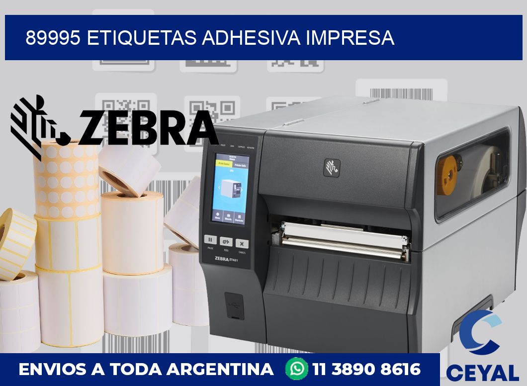 89995 etiquetas adhesiva impresa
