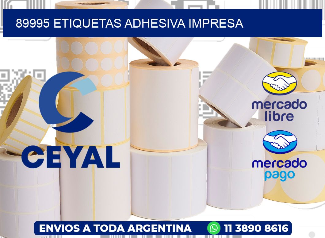 89995 etiquetas adhesiva impresa