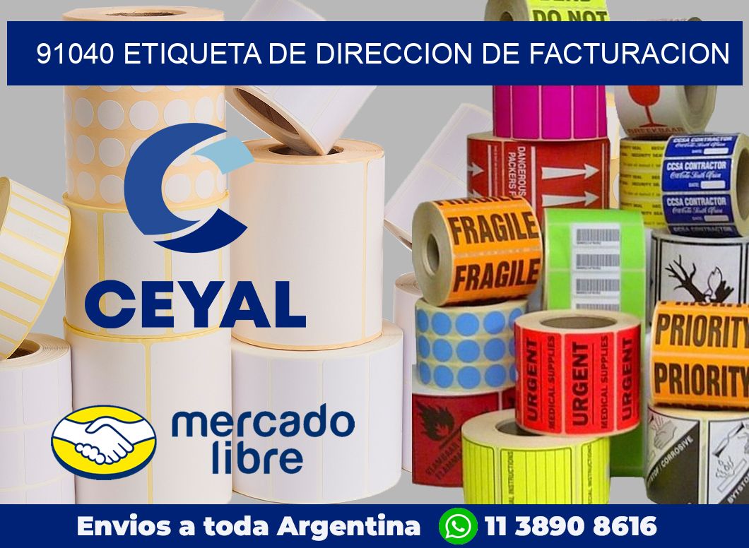 91040 Etiqueta de direccion de facturacion