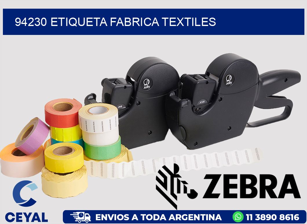 94230 etiqueta fabrica textiles