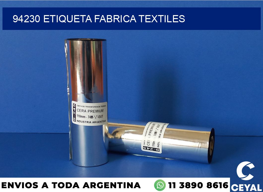 94230 etiqueta fabrica textiles