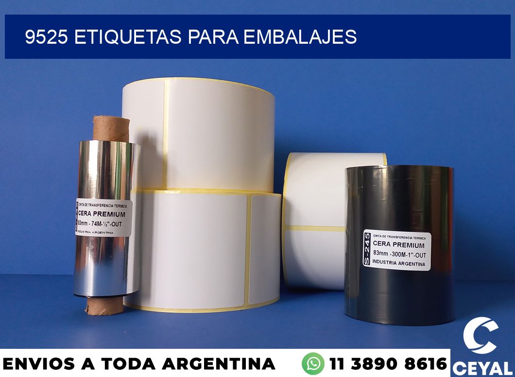 9525 etiquetas para embalajes