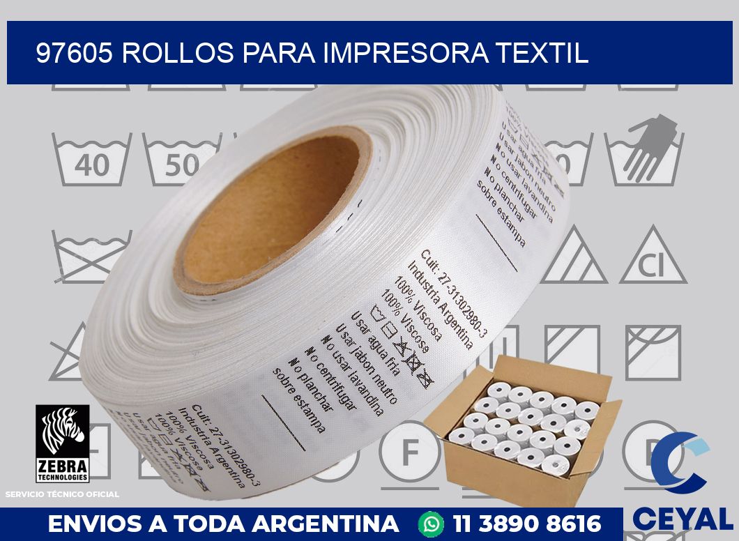 97605 rollos para impresora textil