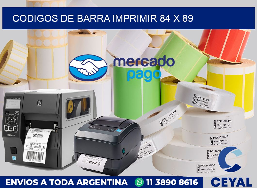 Codigos de barra imprimir 84 x 89