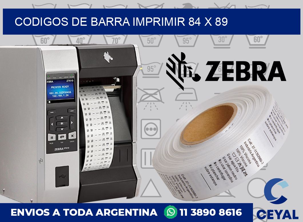Codigos de barra imprimir 84 x 89