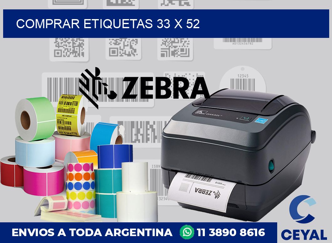 Comprar etiquetas 33 x 52