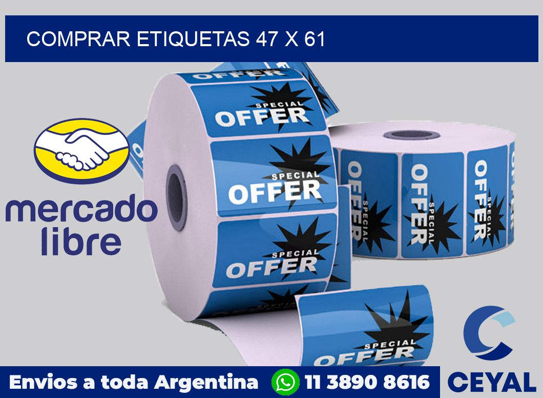 Comprar etiquetas 47 x 61