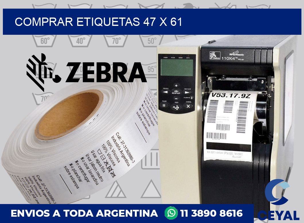 Comprar etiquetas 47 x 61