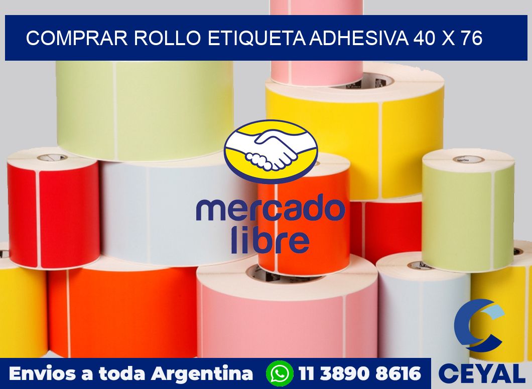 Comprar rollo etiqueta adhesiva 40 x 76