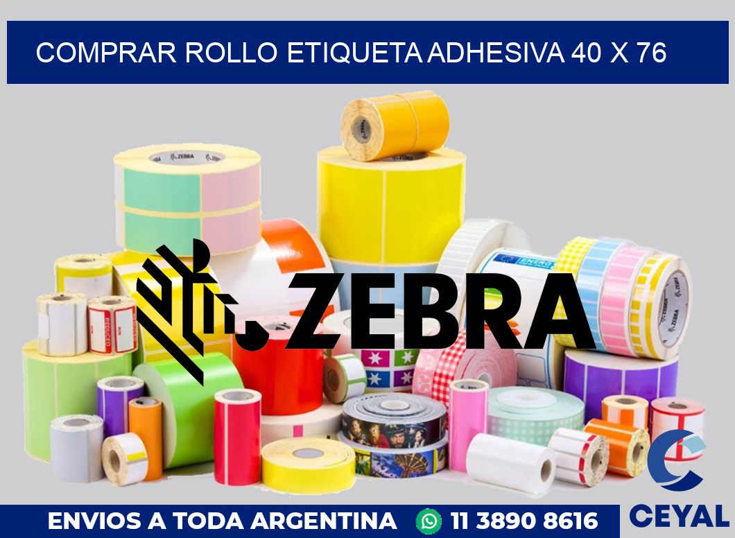 Comprar rollo etiqueta adhesiva 40 x 76