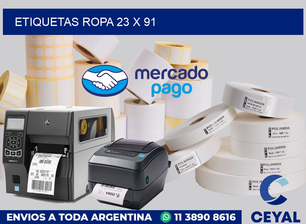 Etiquetas ropa 23 x 91