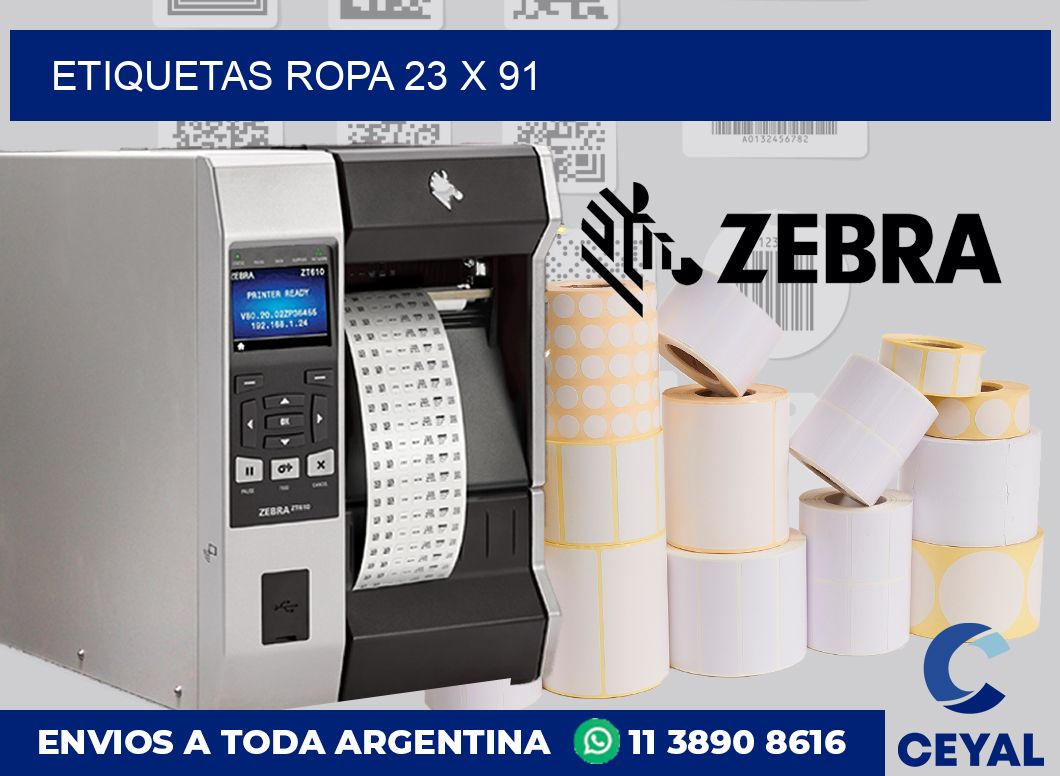Etiquetas ropa 23 x 91