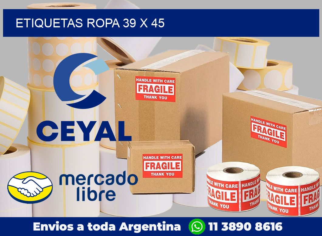 Etiquetas ropa 39 x 45