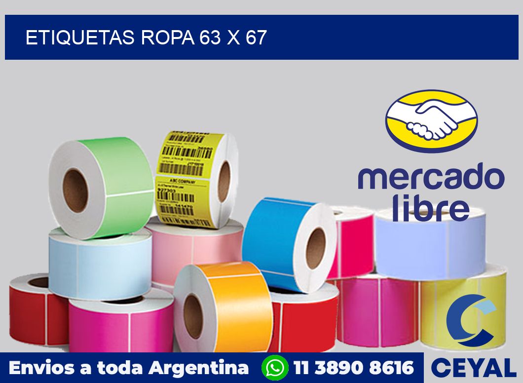 Etiquetas ropa 63 x 67