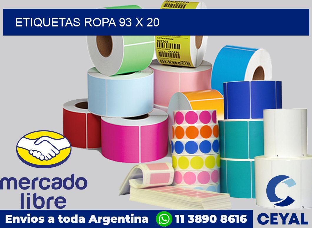 Etiquetas ropa 93 x 20
