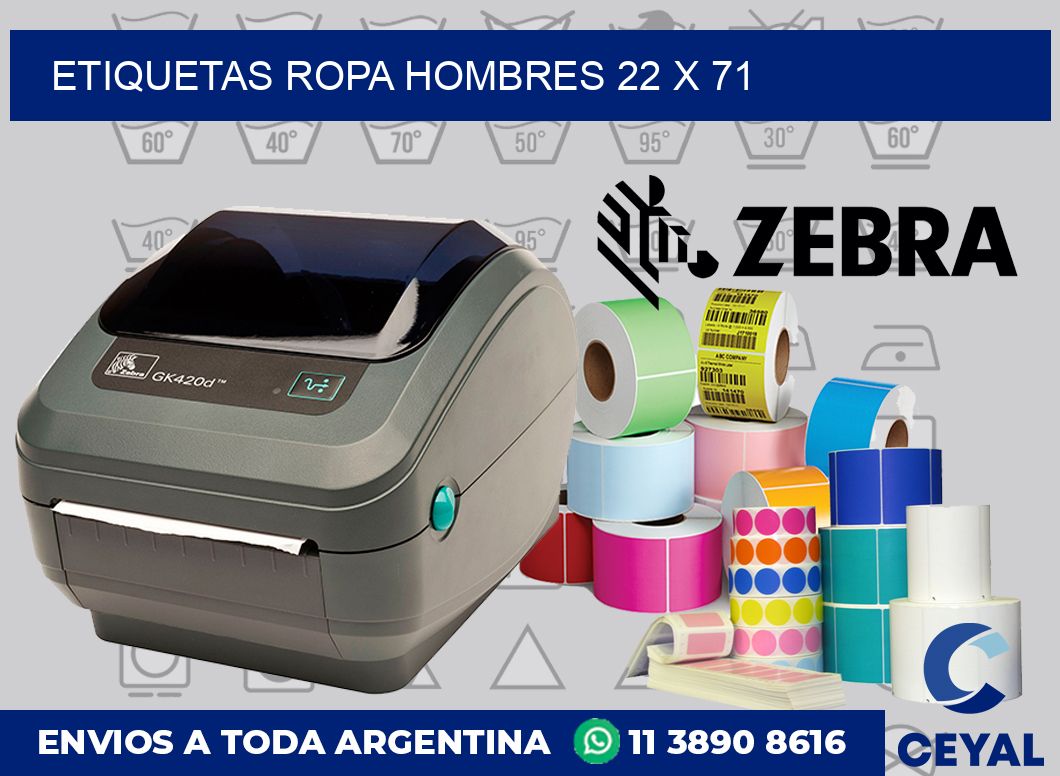 Etiquetas ropa hombres 22 x 71