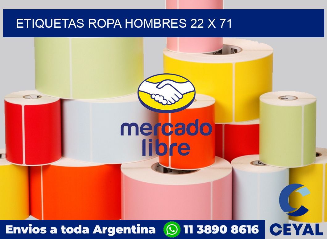 Etiquetas ropa hombres 22 x 71