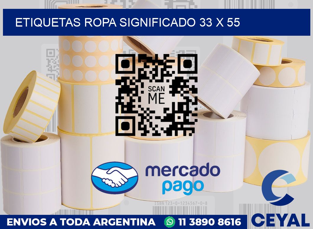 Etiquetas ropa significado 33 x 55
