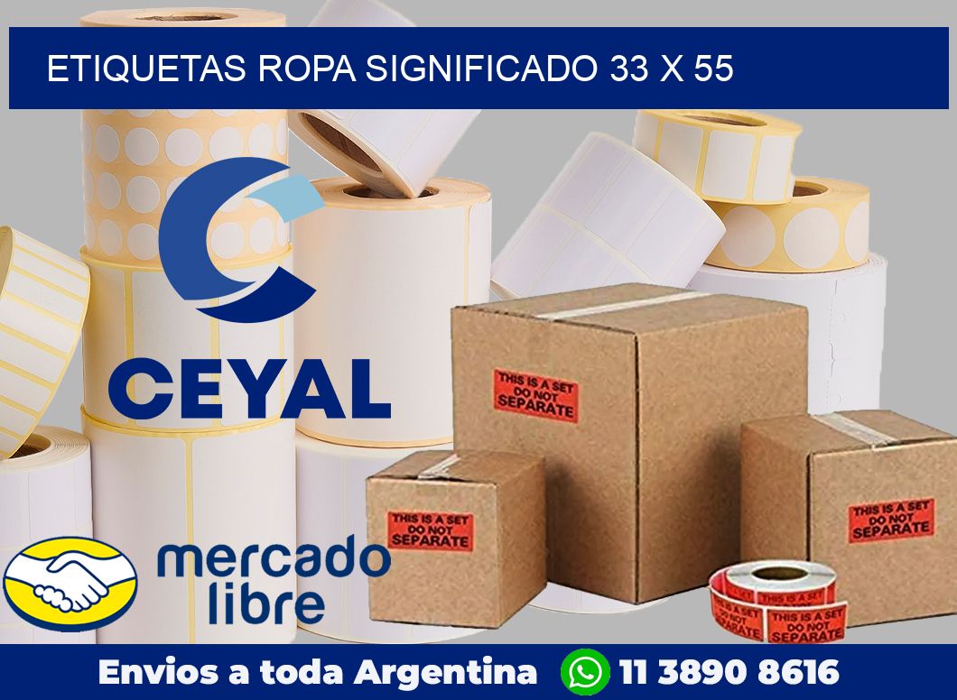 Etiquetas ropa significado 33 x 55