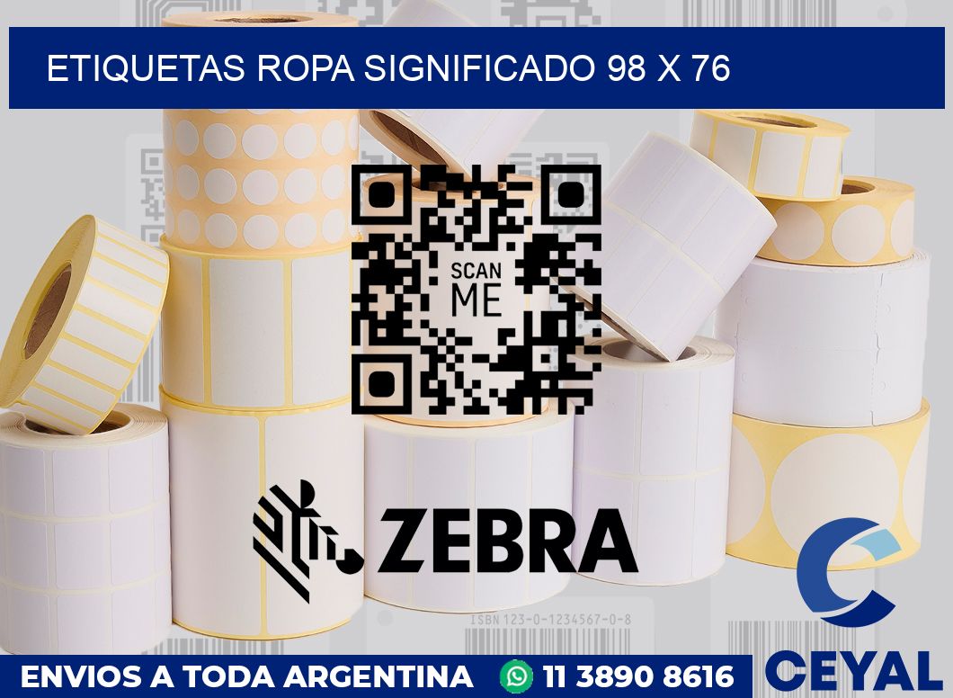 Etiquetas ropa significado 98 x 76