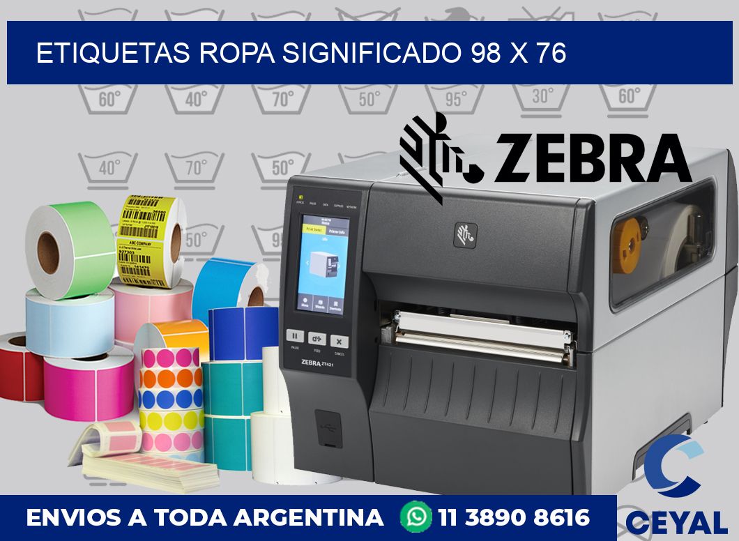 Etiquetas ropa significado 98 x 76